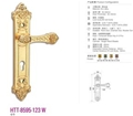 门业图片-HTT-8595-123W 金色锌合金门锁图片